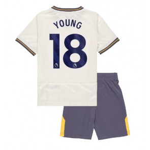 Everton Ashley Young #18 Dětské Alternativní dres komplet 2024-25 Krátký Rukáv (+ trenýrky)